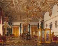 Ukhtomsky Konstantin Andreyevich Interiors of the Winter Palace. The Malachite Room - Hermitage